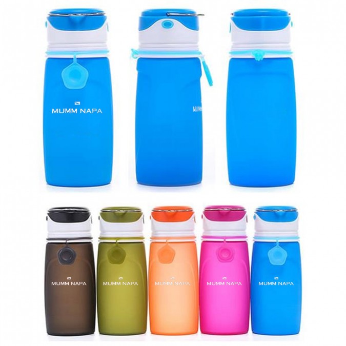 Silicone Water Bottle with LED Light