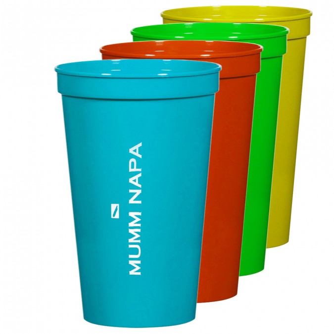 Colorful Plastic Stadium Cup 22oz